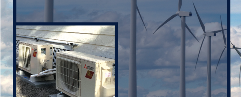 heat pump and windmills from report cover