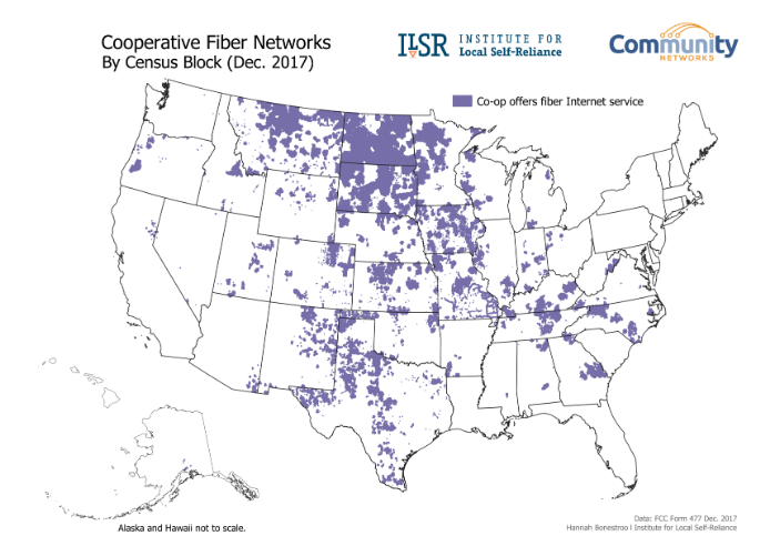 ILSR map of co-op broadband
