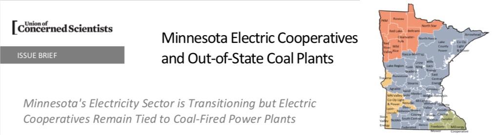 report title image with Minnesota map showing electric co-ops