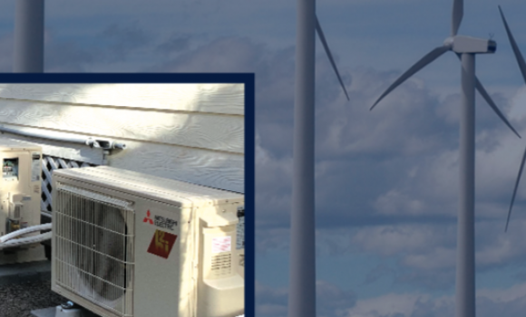 heat pump and windmills from report cover