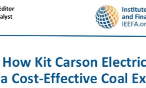 IEEFA Report title: "Case study: How Kit Carson Electric Engineered a Cost Effective Coal Exit"