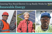 solar panels and people