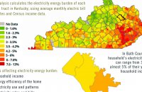 energy burden map of Bath county and Kentucky